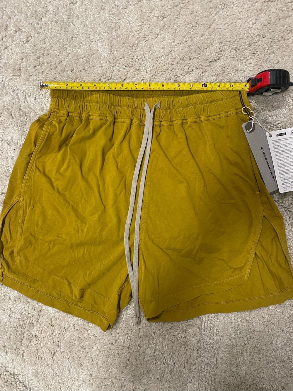 Rick Owens Mustard Phleg Boxer Shorts - Picture 7 of 10
